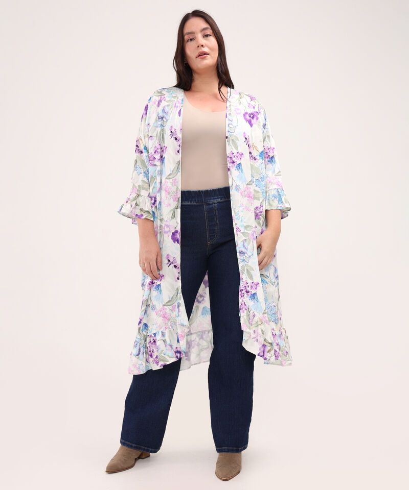 Chaqueta Estampada Tipo Kimono