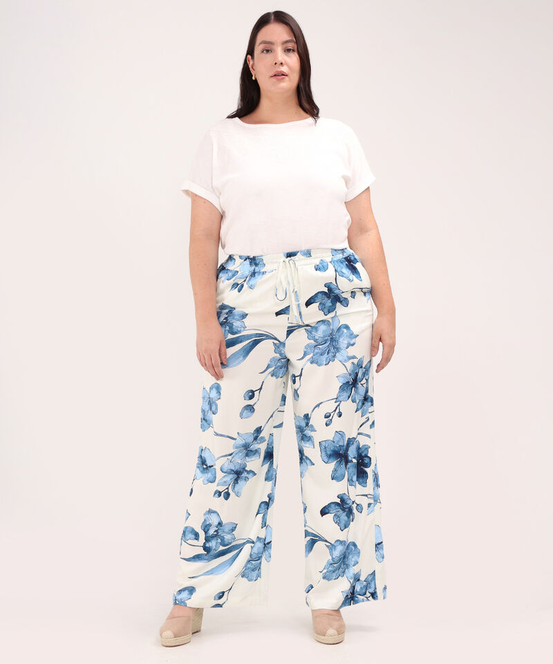 Pantalón Estampado Con Pretina Encauchada
