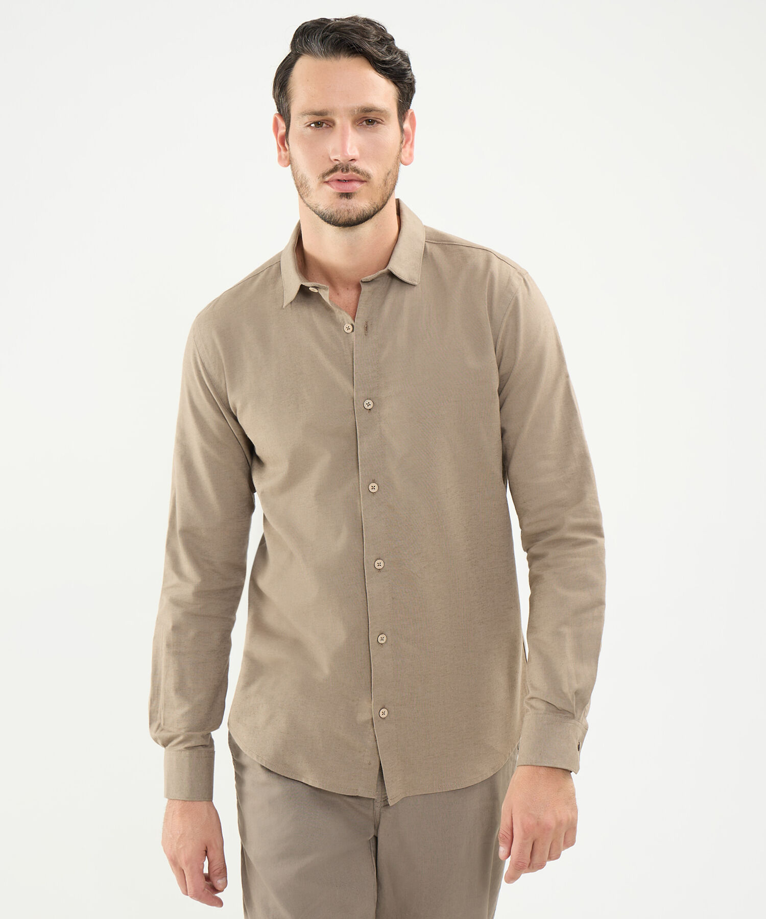 Camisa en Efecto Rústico