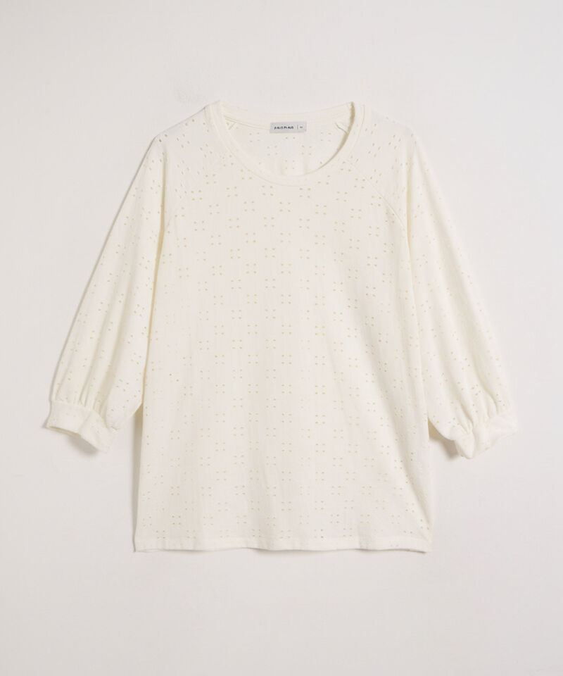 Camiseta Calada Manga ¾ Con Puño Elástico