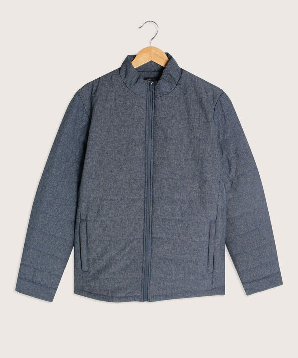 Chaqueta Acolchada Con Tejido Prete&ntilde;ido