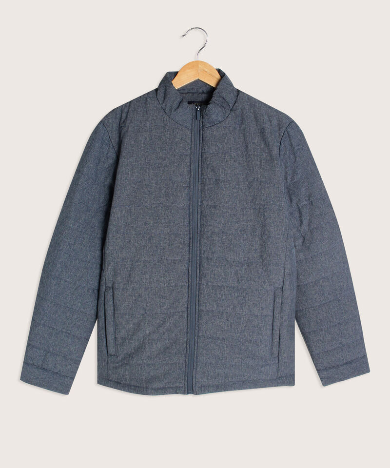Chaqueta Acolchada Con Tejido Prete&ntilde;ido