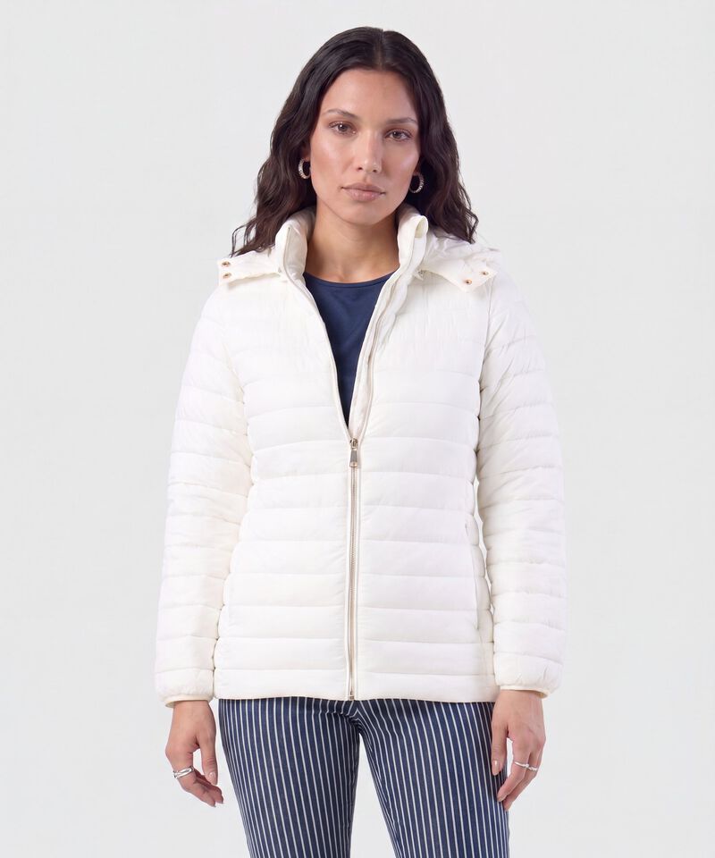 Chaqueta Acolchada Con Capota Para Mujer