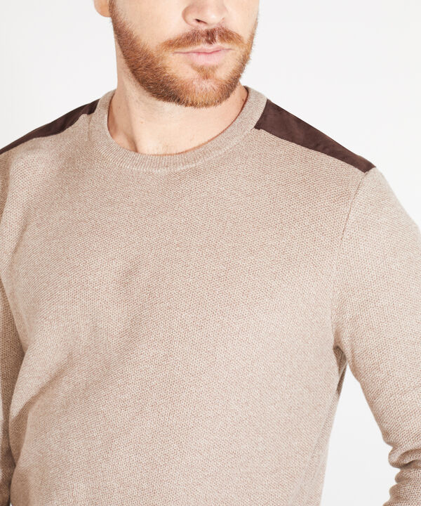 Saco Cuello Redondo Con Piezas En Hombros image number null