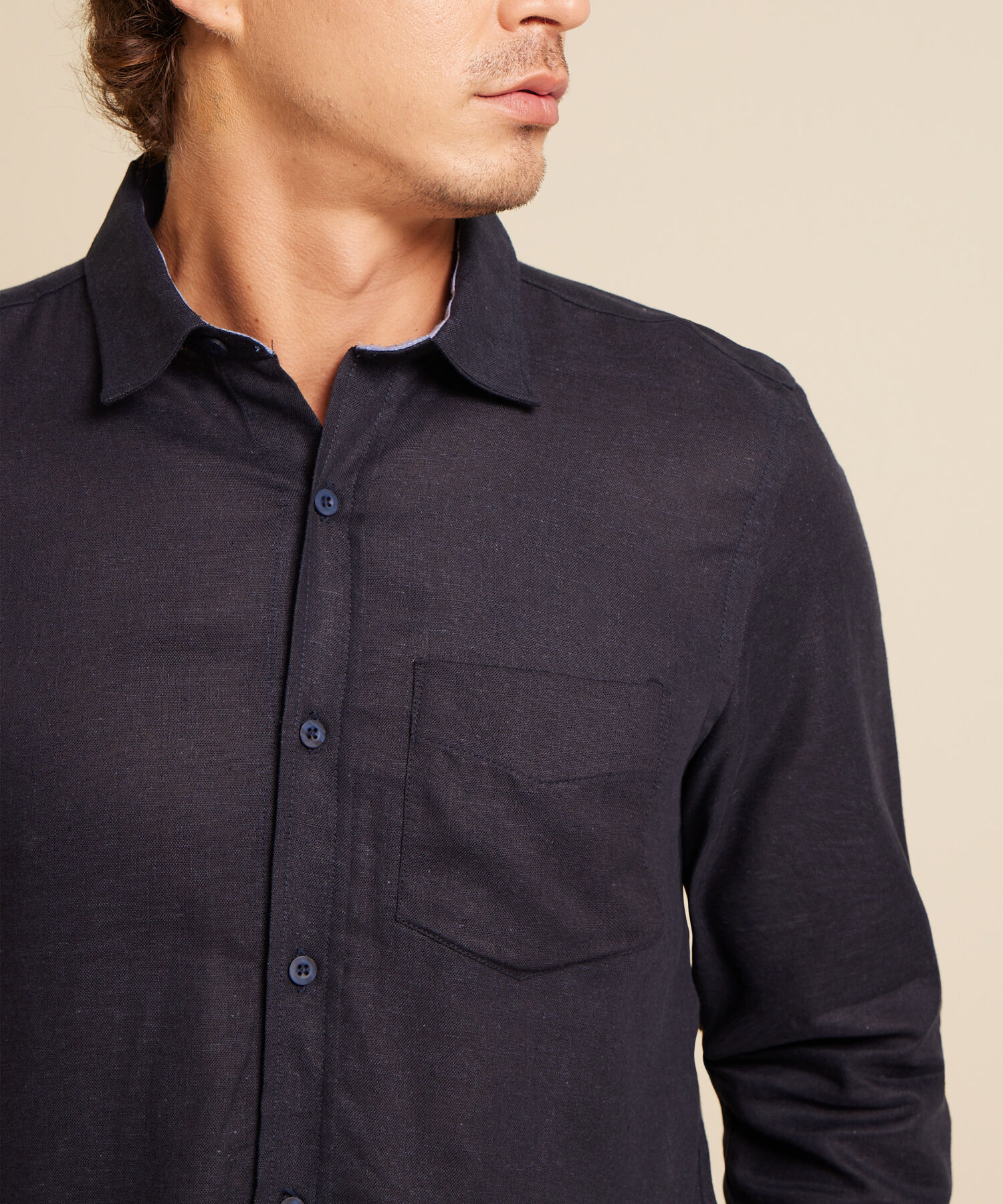 Camisa Unicolor Manga Larga