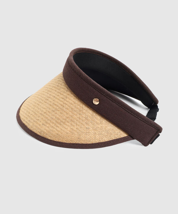Visera Tejida con Borde en Contraste Mujer