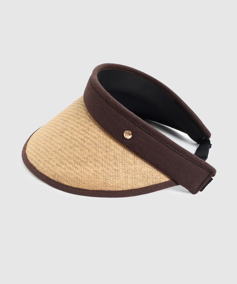 Visera Tejida con Borde en Contraste Mujer