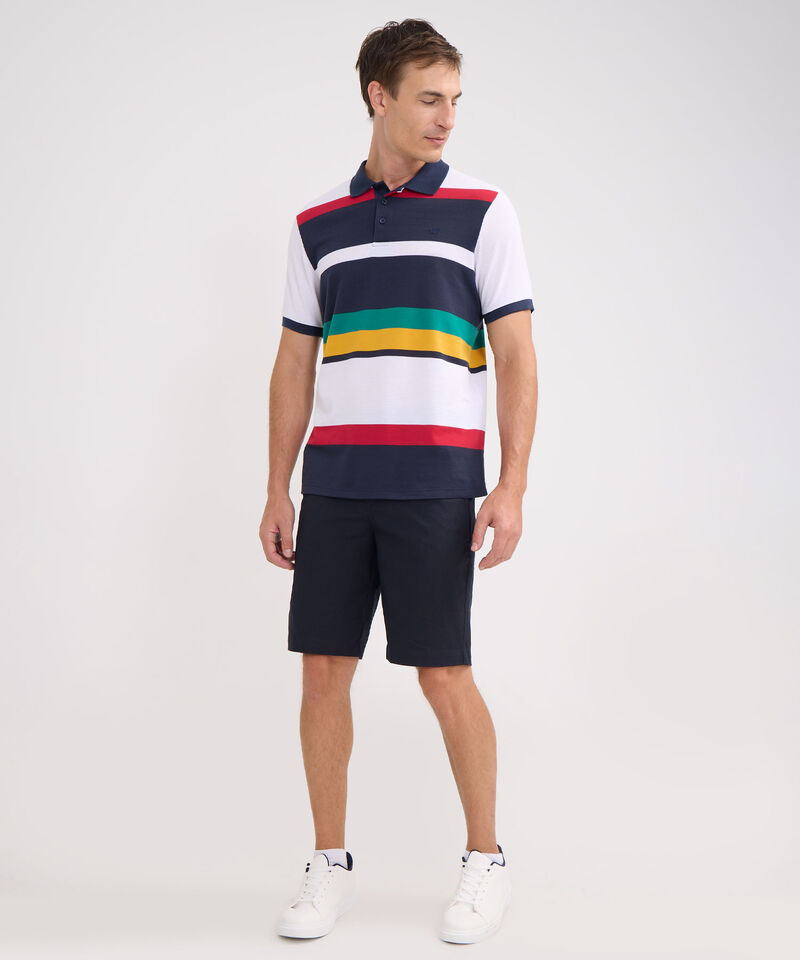 Polo Preteñida, Cuello Y Puños Tejidos