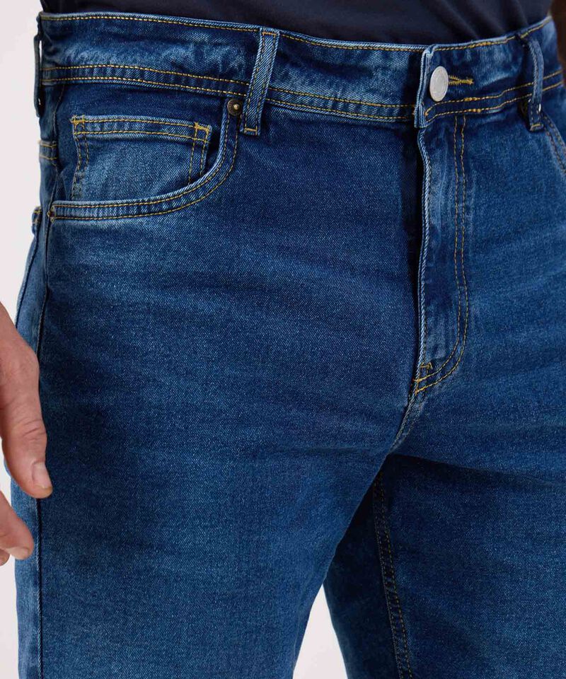 Bermuda Denim Slim Fit Para Hombre