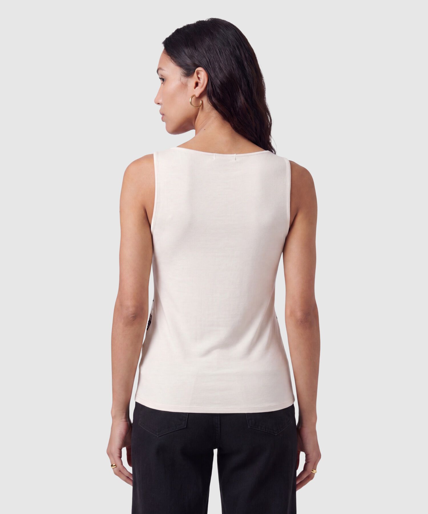 Camiseta Sin Mangas Cuello V Mujer
