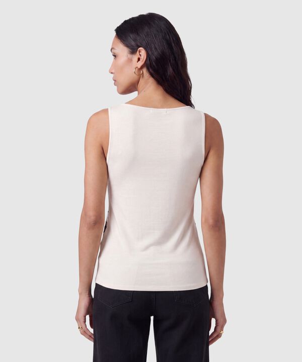 Camiseta Sin Mangas Cuello V Mujer
