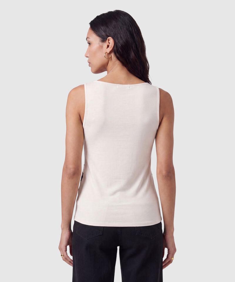 Camiseta Sin Mangas Cuello V Mujer