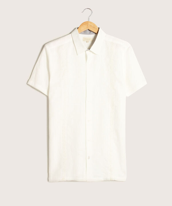 Camisa Guayabera Manga Corta Cuello Camisero