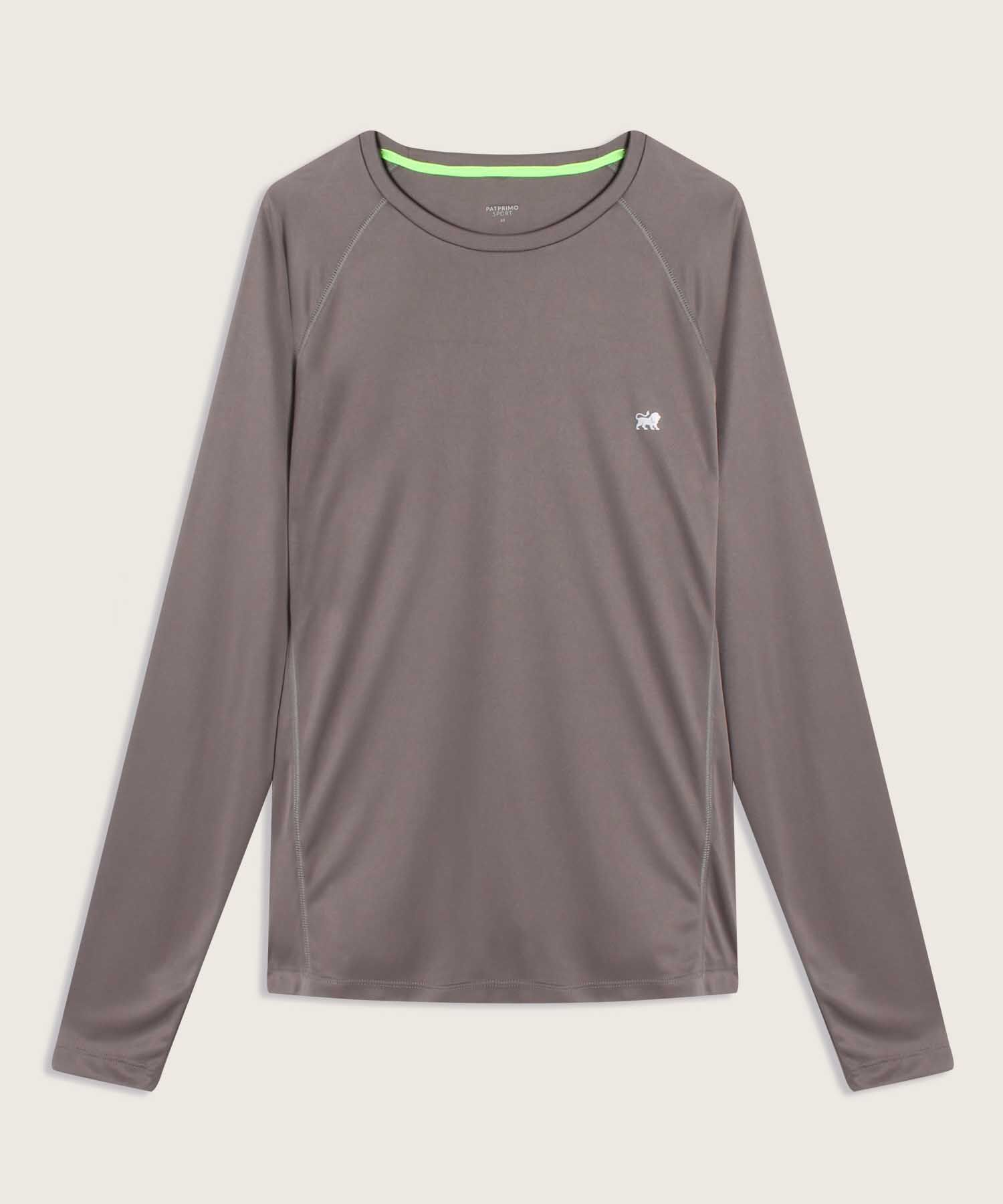 Camiseta Para Hombre De Diseño Deportivo, Cuello Redondo, Manga Larga