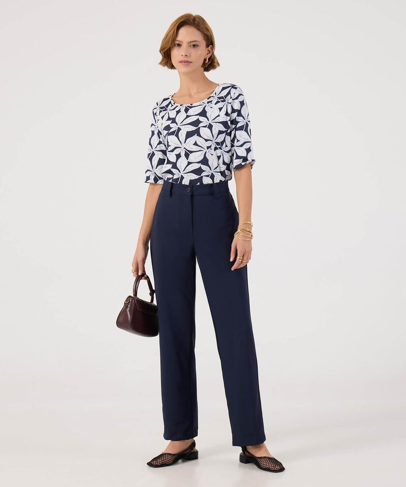 Camiseta Manga 3/4  Cuello Redondo  Estampada