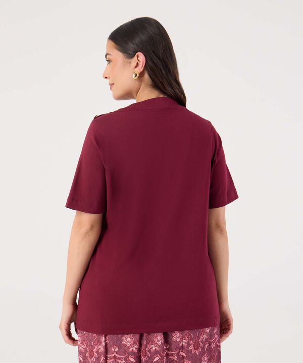 Camiseta Unicolor Para Mujer