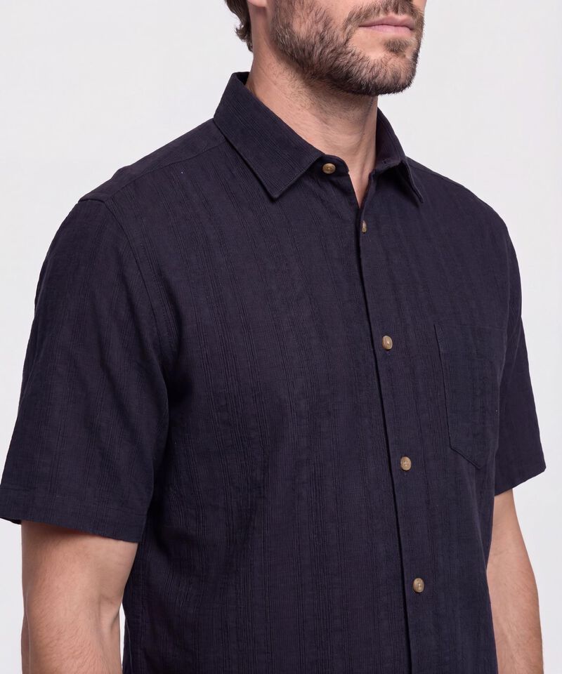 Camisa Manga Corta Texturizada para Hombre