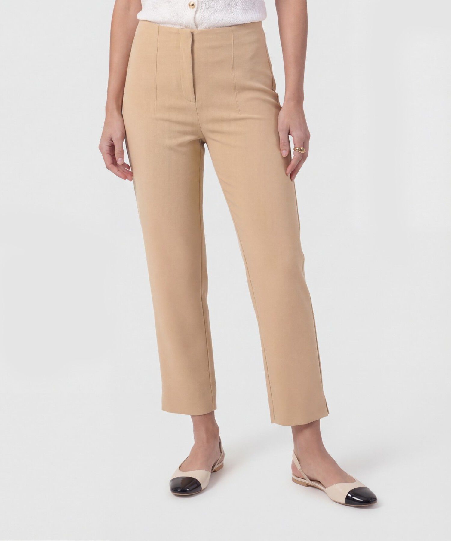 Pantal&oacute;n Clasico De Tiro Alto Para Mujer