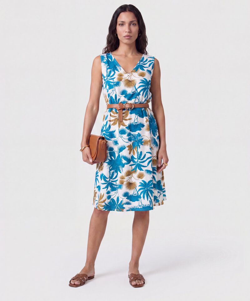 Vestido Sin Mangas Con Ajuste Mujer