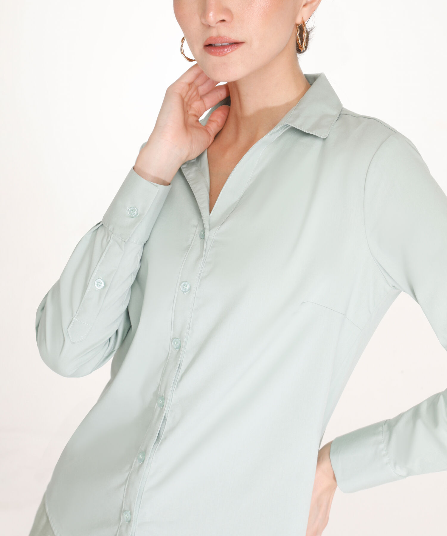 Camisa Manga Larga Unicolor