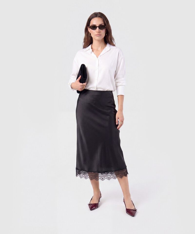 Camisa Fluida Pu&ntilde;o Ancho Para Mujer