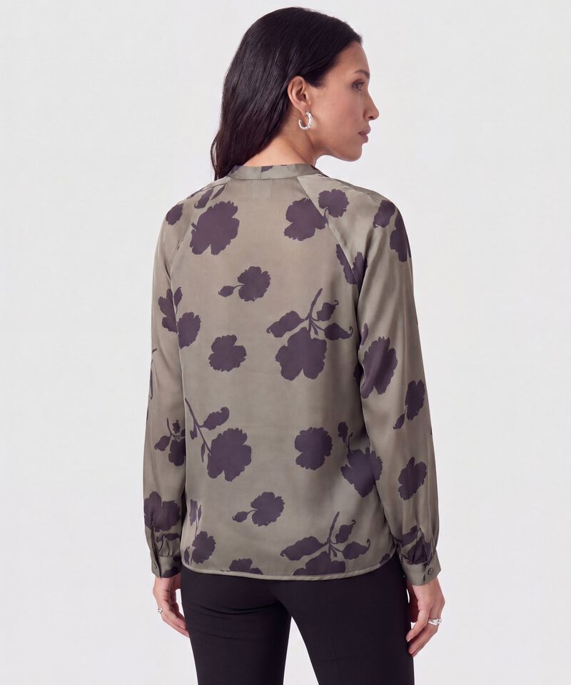 Blusa Estampada Manga Ragl&aacute;n Para Mujer