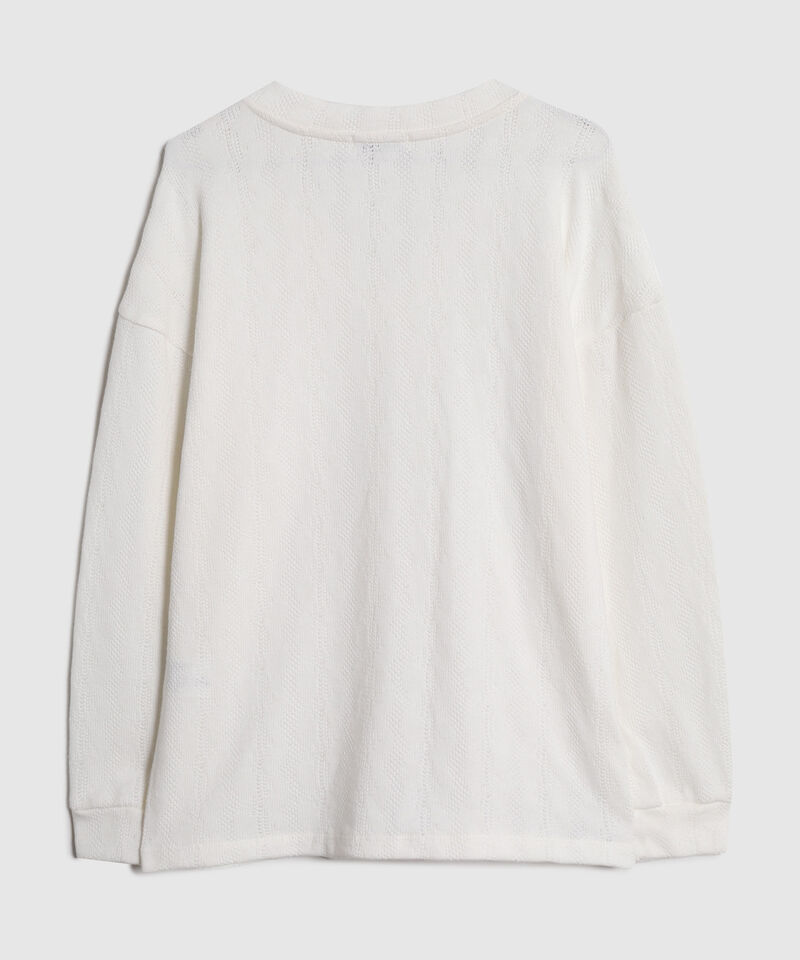 Saco Oversize Texturizado Cuello V Para Mujer