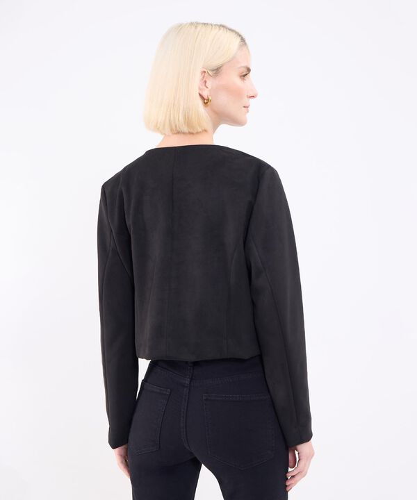 Chaqueta Unicolor Para Mujer