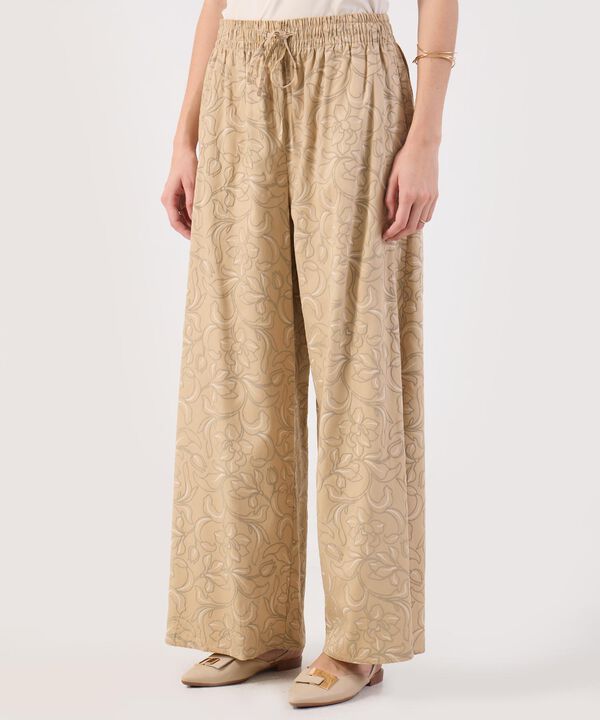 Pantalón Fluido Estampado Floral Ancho image number null