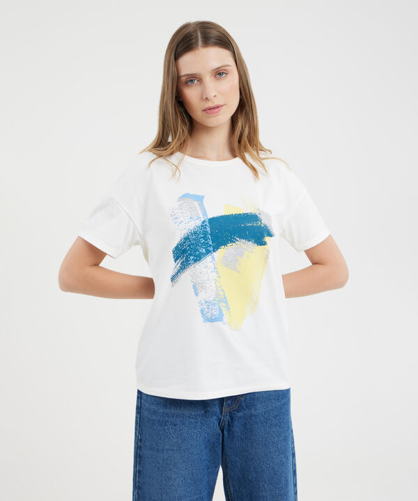 Camiseta Manga Corta Corrida Con Screen En Frente