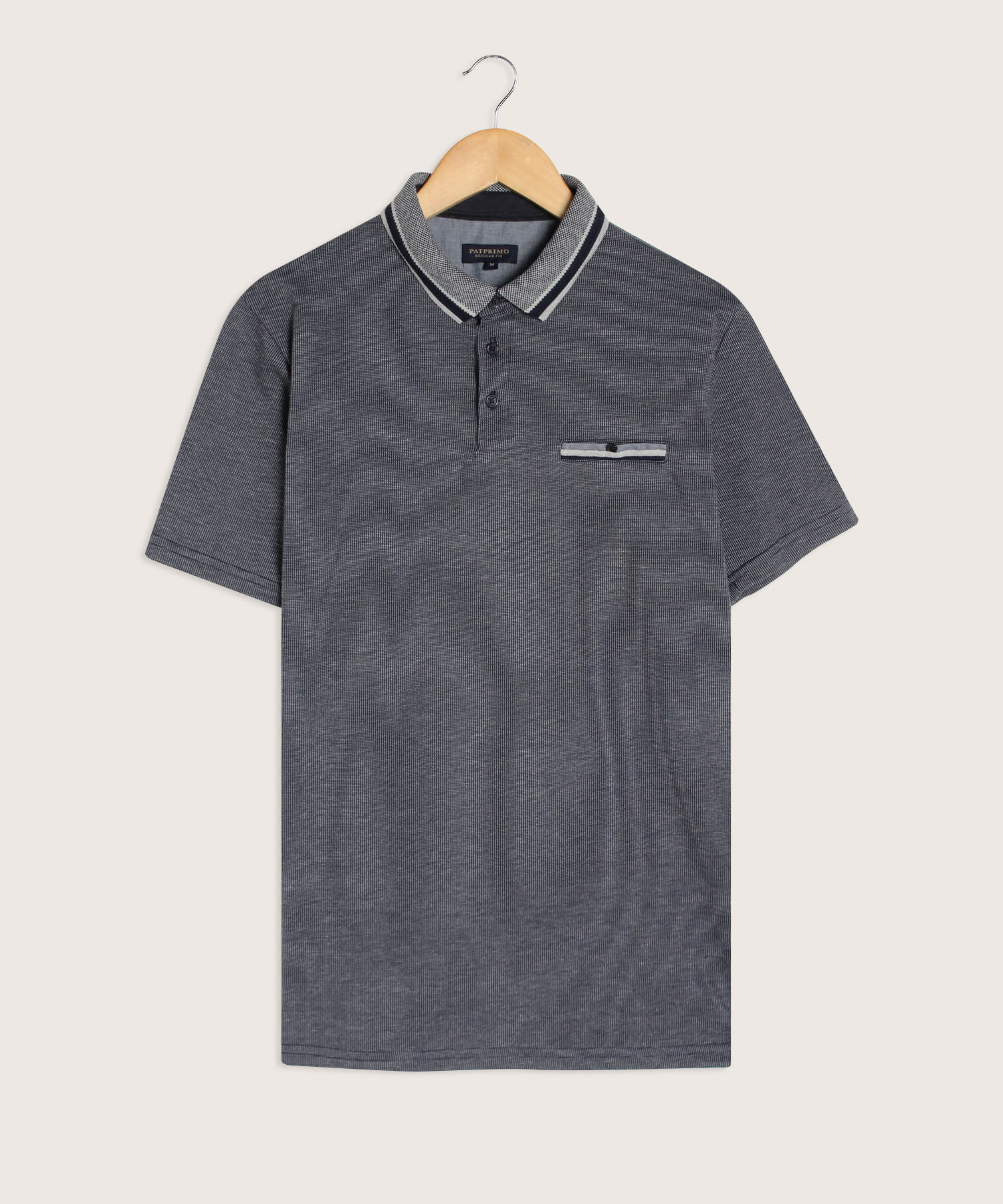 Polo Preteñida Cuello Tejido