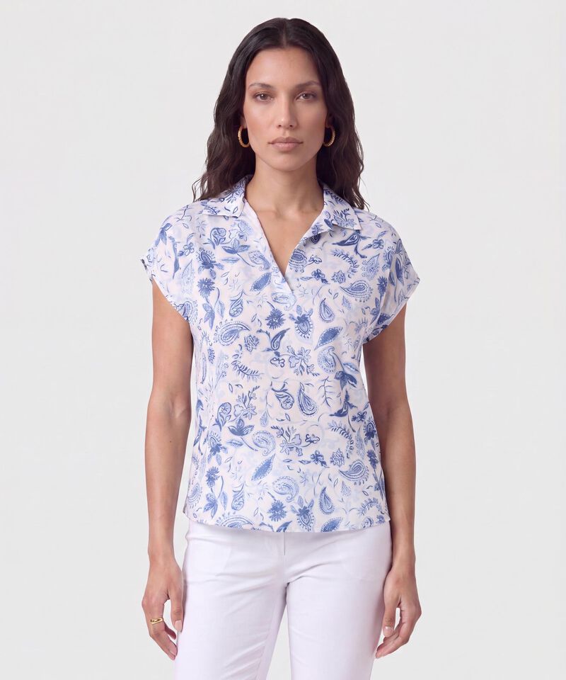 Blusa Camisera Manga Corta Para Mujer