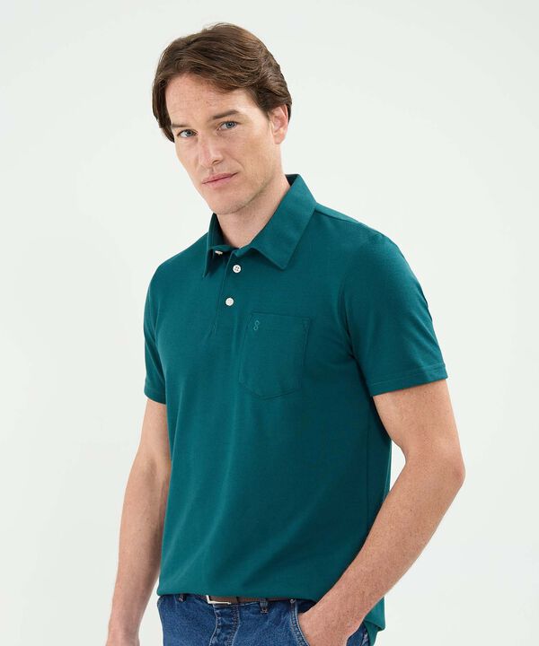 Polo Unicolor Cuello Maquina image number null