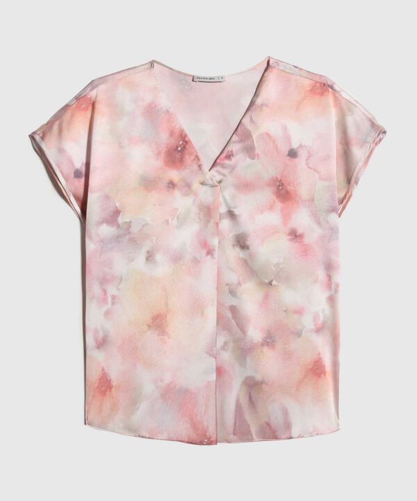 Blusa Estampada Escote en V