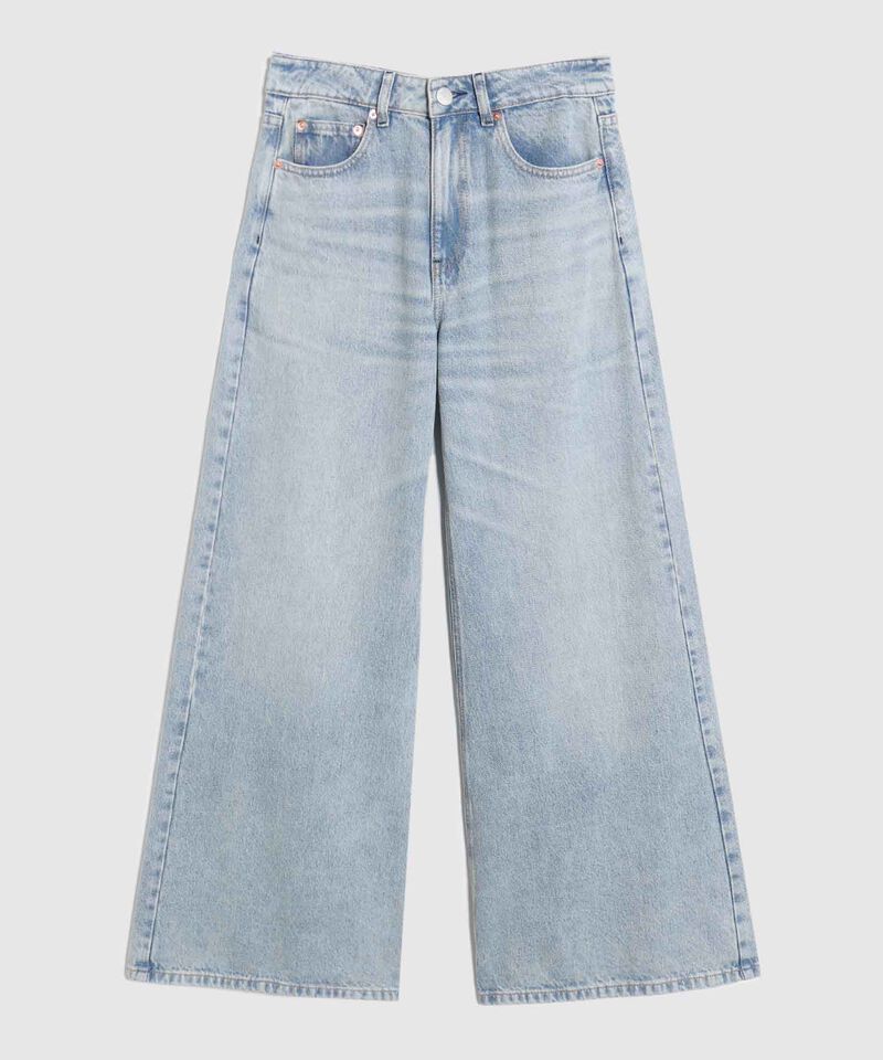 Jeans Wide Leg De Tiro Alto Para Mujer