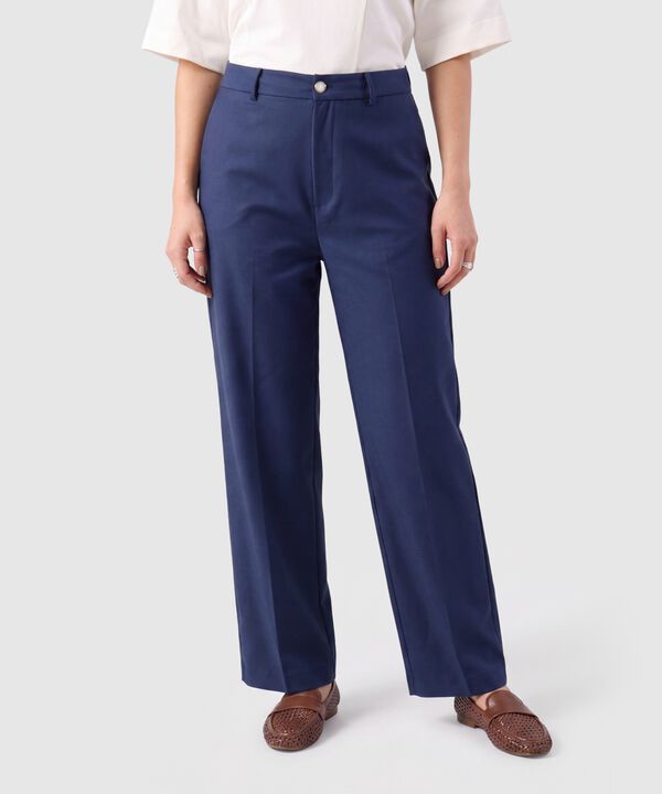 Pantal&oacute;n Straight Unicolor Para Mujer image number null
