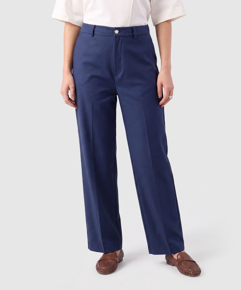 Pantal&oacute;n Straight Unicolor Para Mujer