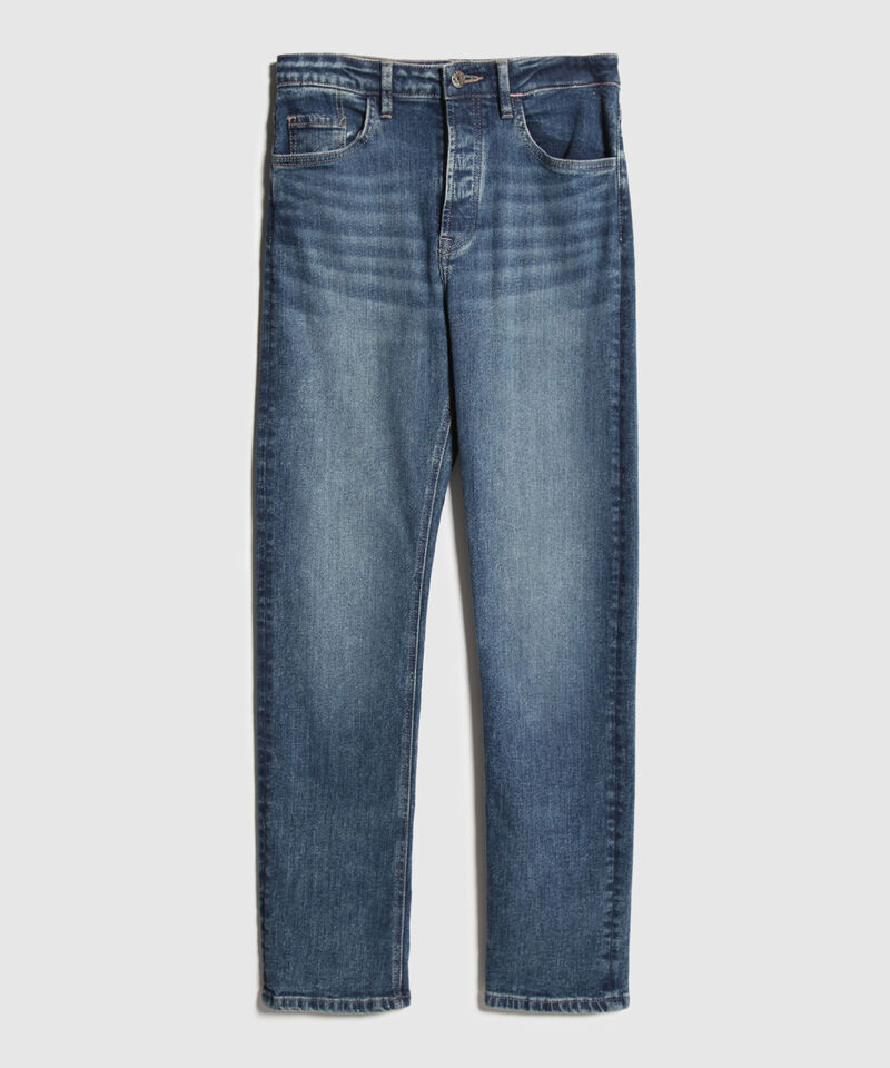 Jean Straight Fit  Tono Azul Medio