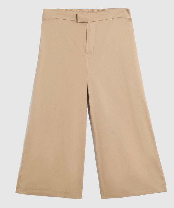 Pantalón Mujer Culotte Ancho Cintura Elástica image number null