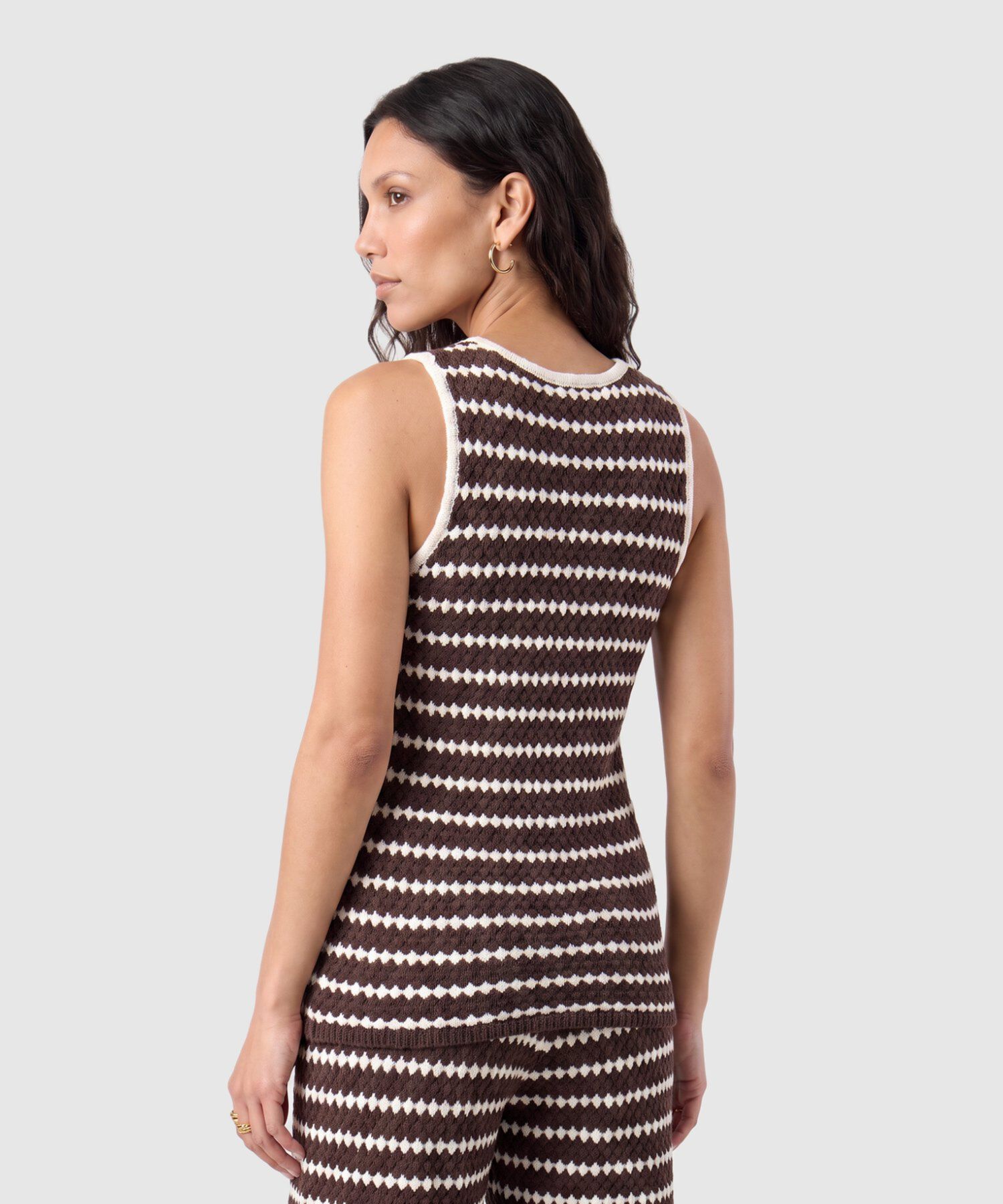 Camiseta Sin Mangas De Punto Para Mujer