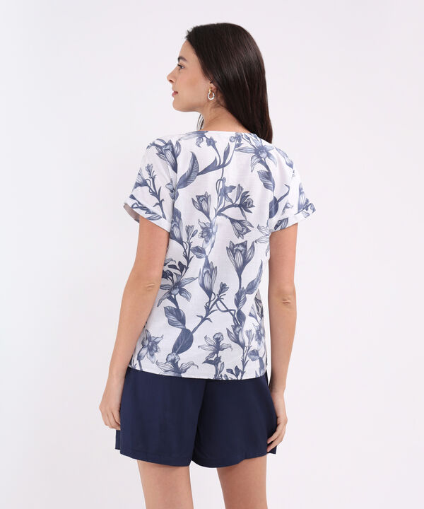 Blusa Manga Corta Estampada