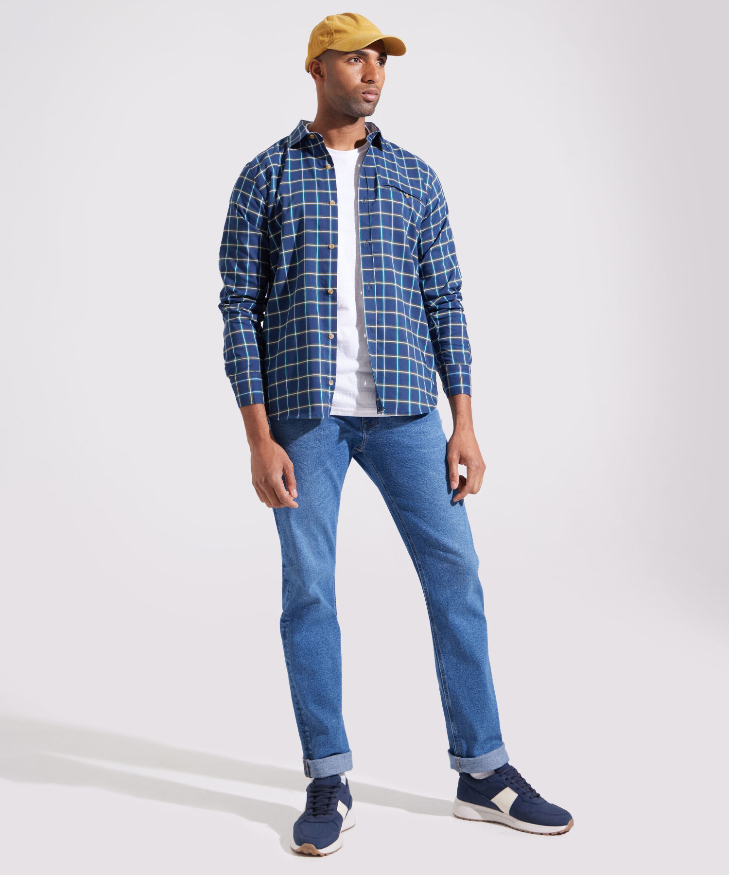 Camisa Cuello Camisero Manga Larga Y Silueta Slim Fit