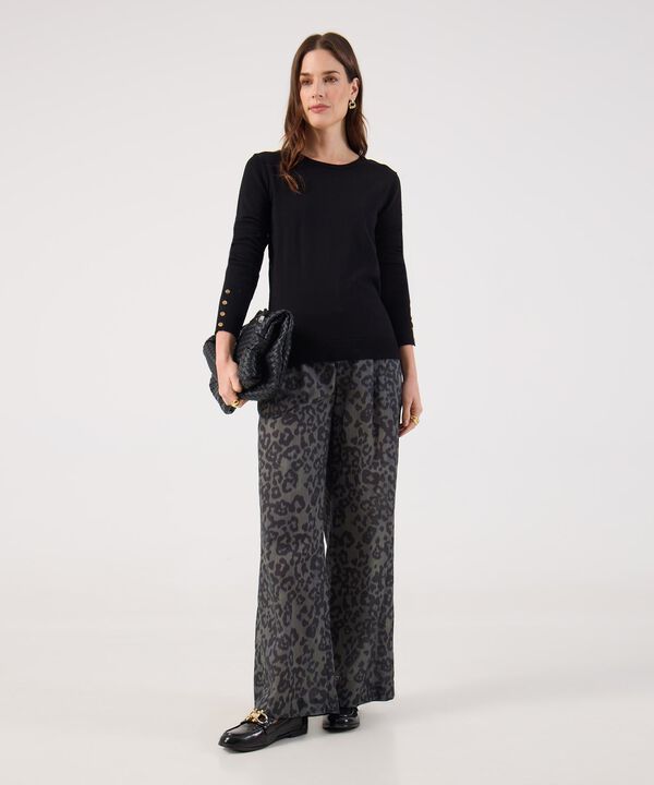 Pantalon Animal Print Fluido  image number null