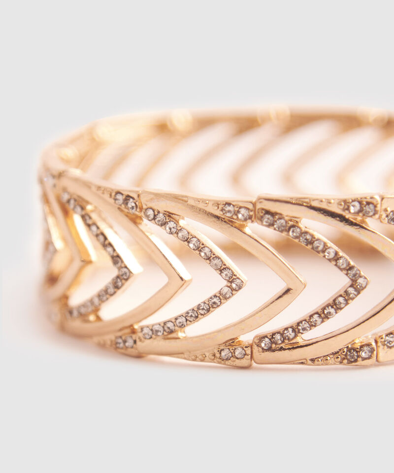 Brazalete R&iacute;gido Con Apliques Para Mujer