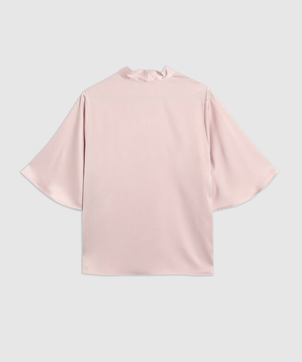 Blusa Con Lazada Al Cuello Para Mujer Curvy