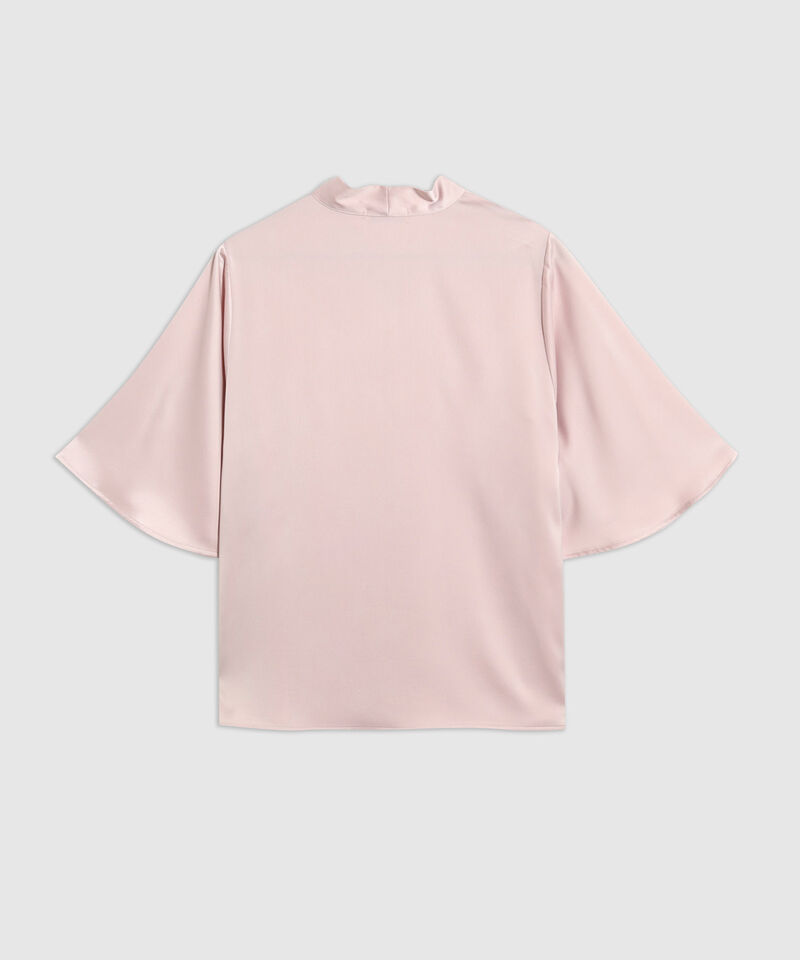 Blusa Con Lazada Al Cuello Para Mujer Curvy