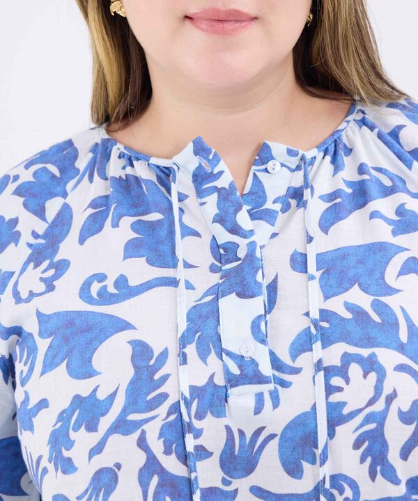 Blusa Estampado de Hojas image number null