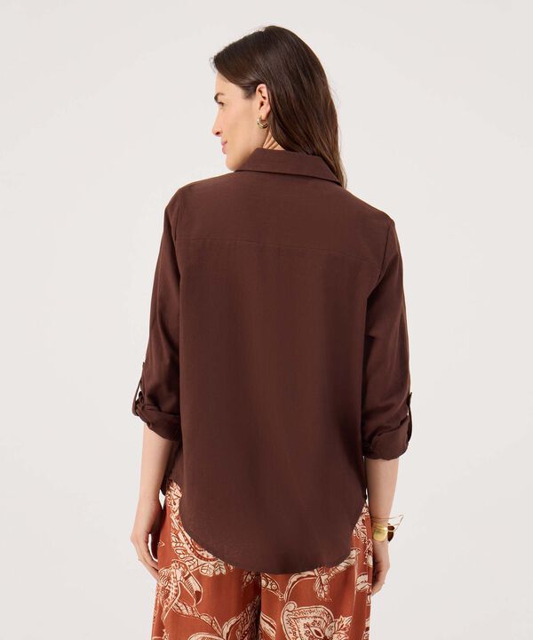 Camisa Manga Larga Con Bolsillo