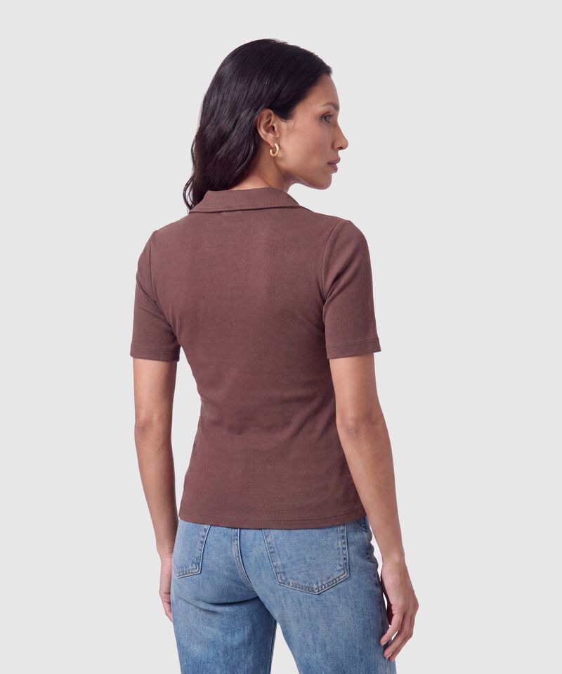Polo Cl&aacute;sico Cuello En V Para Mujer