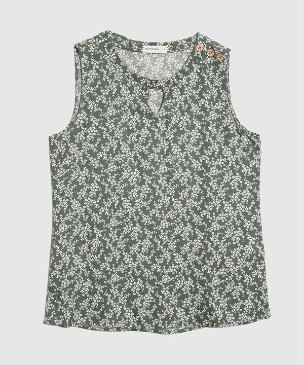 Blusa Estampada Manga Sisa